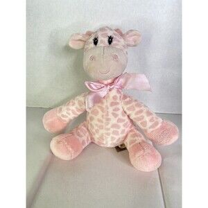 First And Main Jingling Plush Pink Spotted Giraffe Lovey Stuffed Animal Baby Toy